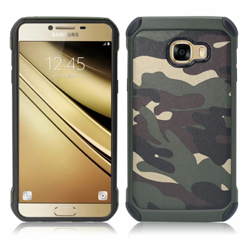 For Samsung Galaxy A5 2017 A520 Hybrid Armor Plastic + TPU 2 in 1 Army Camo Camouflage Rear Cover Case |