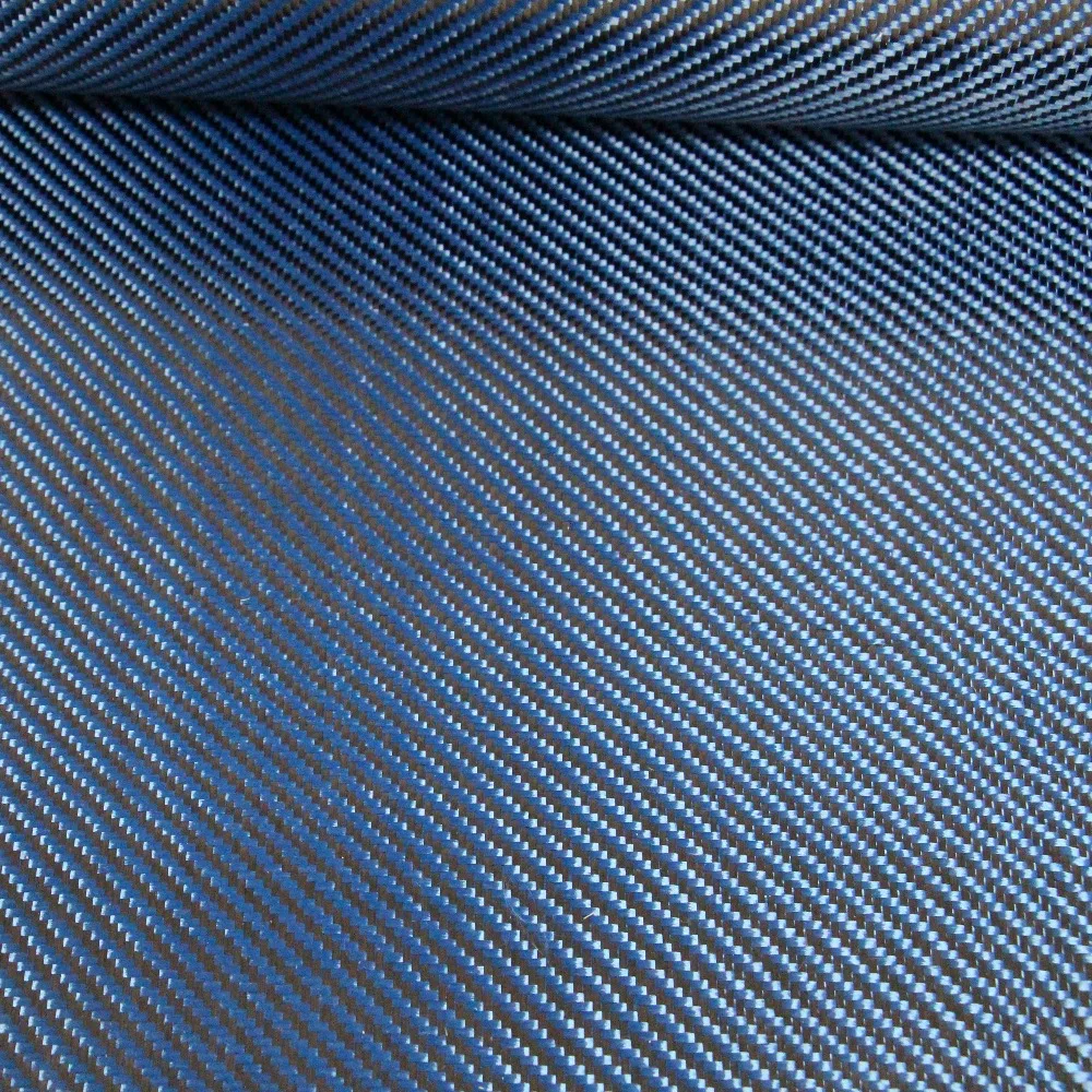 190gsm синий твил углеродное арамидное волокно гибридная ткань новые материалы|carbon