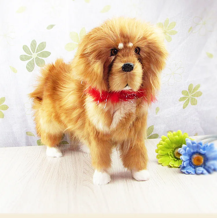 Большая модель тибетского мастиффа с имитацией из пластика и меха для собаки