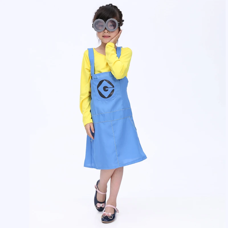Free shipping 2016 now Halloween costumes Children's Day doll small yellow cartoon show clothing cute girls cosplay costume |