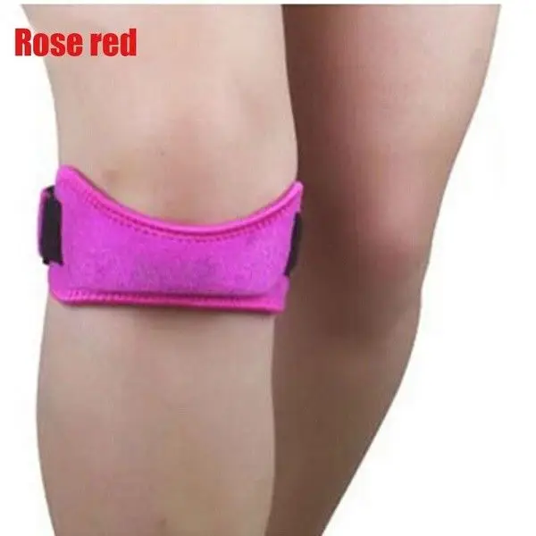 Лиловый New Newest Adjustable Magnetic Neoprene Knee Support Brace Velcro Strap Protector Patella Tendon Brace Support Wrap Sports Gym - Цвет: Лиловый