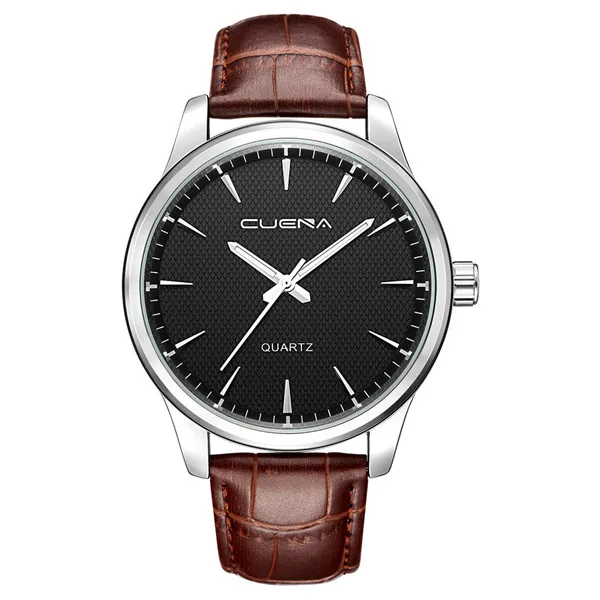 F Fashion Men's Date Leather Sport Quartz Noctilucent Wrist Watch Male Clock Casual Watches relogio masculino erkek kol saati A40 - Цвет: F