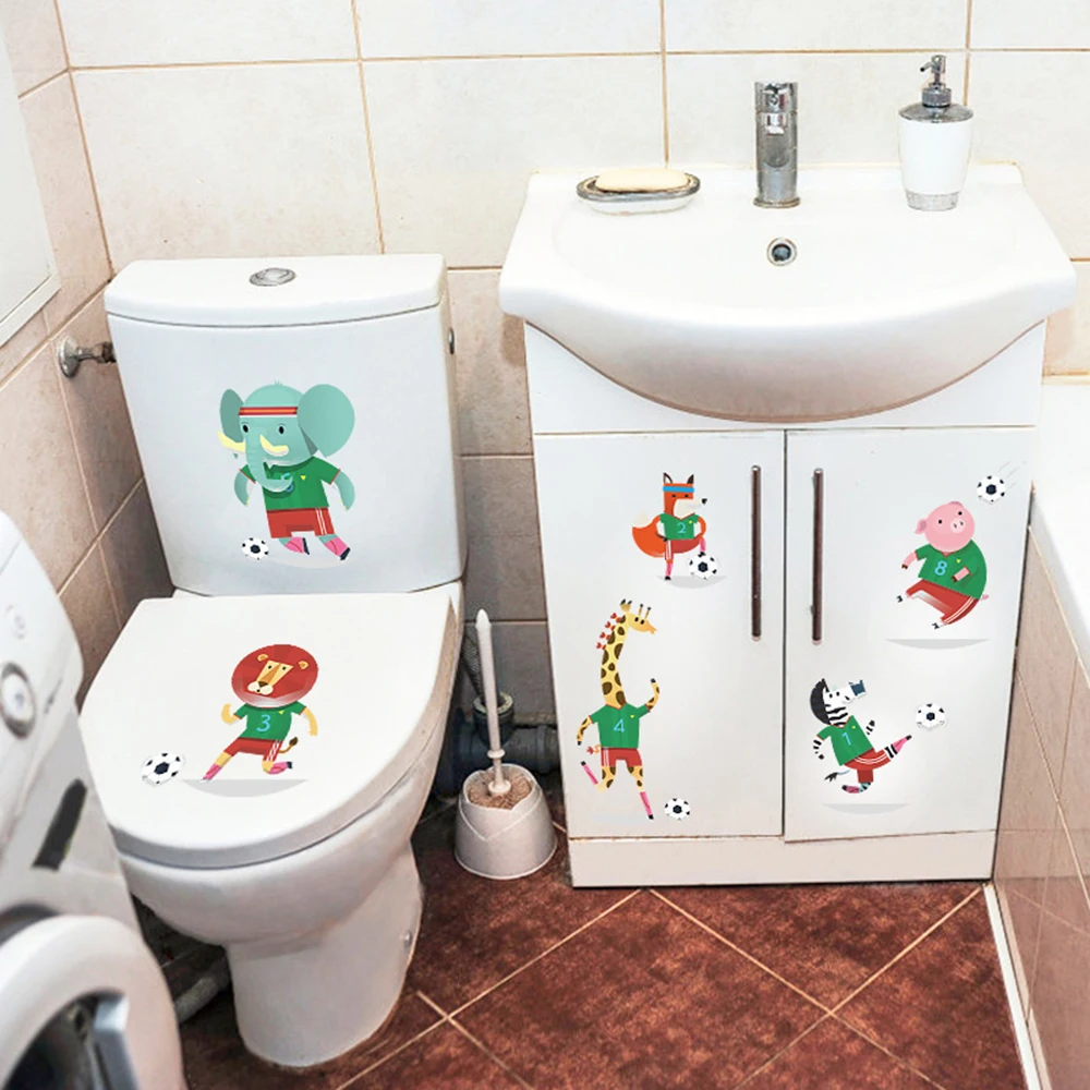Наклейки на стену футбольная команда с милыми животными|Наклейки стену| |