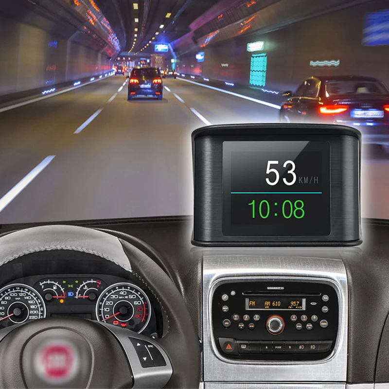 Head up дисплей gps OBD HUD автомобильный компьютер Спидометр напряжение расход топлива датчик температуры аварийная система мониторинга