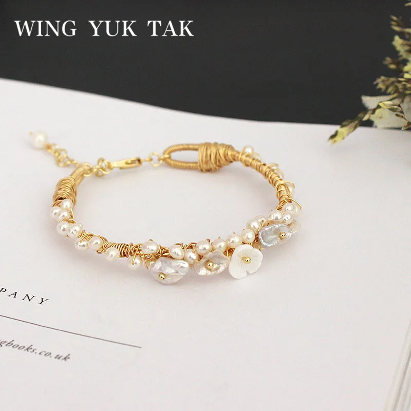 Женский браслет wing yuk tak Boho с цветком в этническом стиле модный искусственным