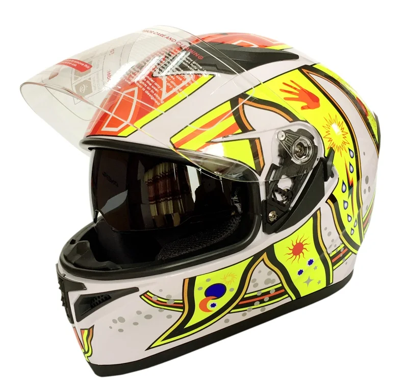 DOT Approval Full Face Motor Helmet Double Lens Motorcycle Casco Flip-up Casque Cyclegear Motorcross Off-road Head Protection | Автомобили