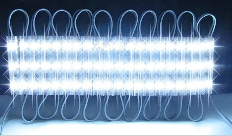 10 шт. 5050 SMD 3 светодиодный s светодиодный модуль белый/теплый белый водонепроницаемый световая рекламная Лампа DC 12 В