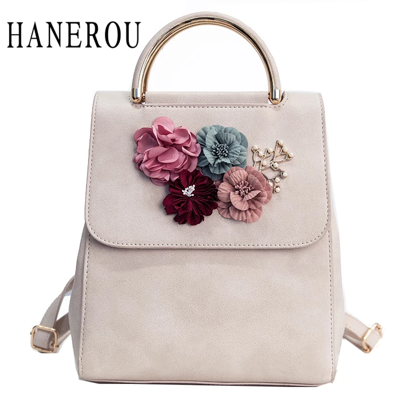 2017 Мода Женский Цветок Рюкзак Женщины Опрятный Стиль Мешок Школы для Подростков