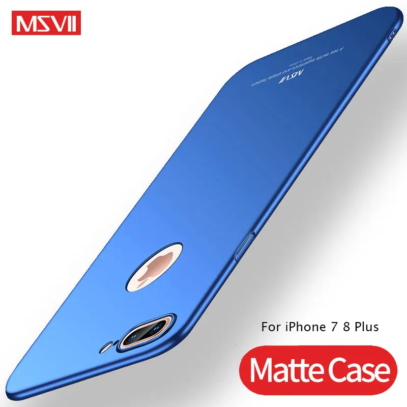 MSVII чехлы для iPhone 8 чехол роскошный матовый 7 Plus 8Plus Жесткий Тонкий накладка из