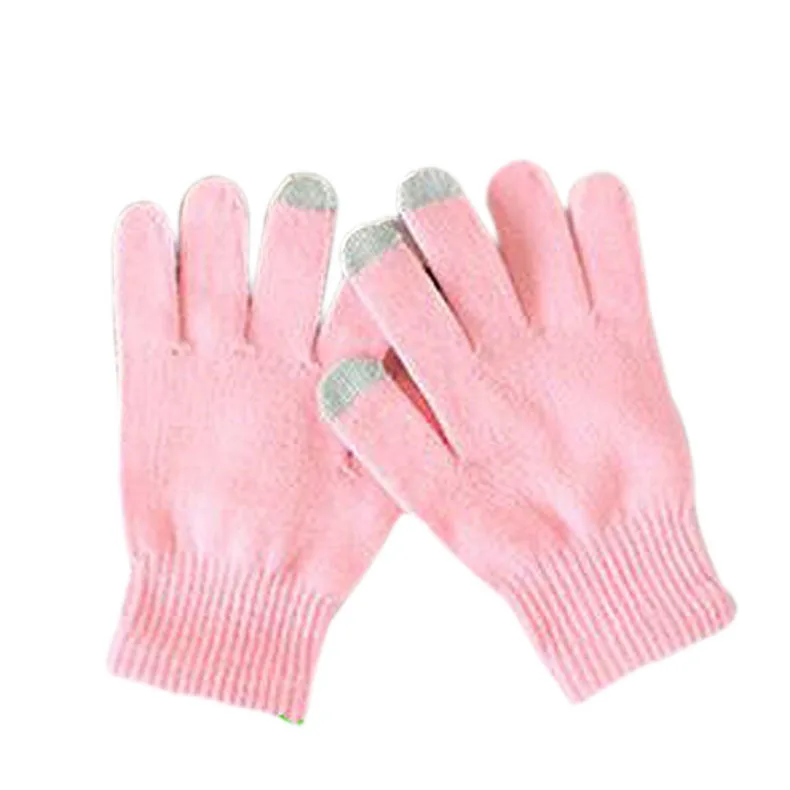 Женские перчатки 2017 унисекс Мужские Зимние теплые вязаные для сенсорных экранов