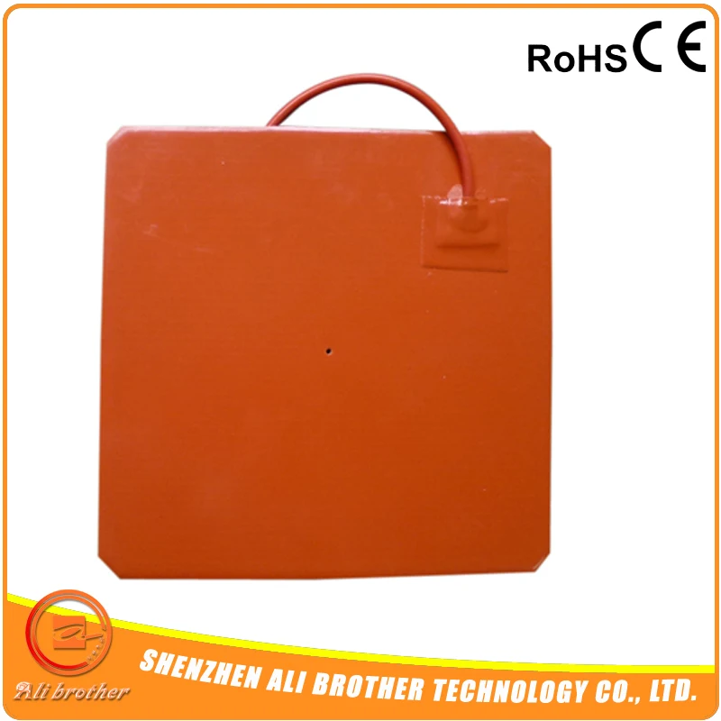 Гибкий силиконовый нагреватель постоянного тока для 3D принтера 400x400 мм 1000 вт @ 220 в