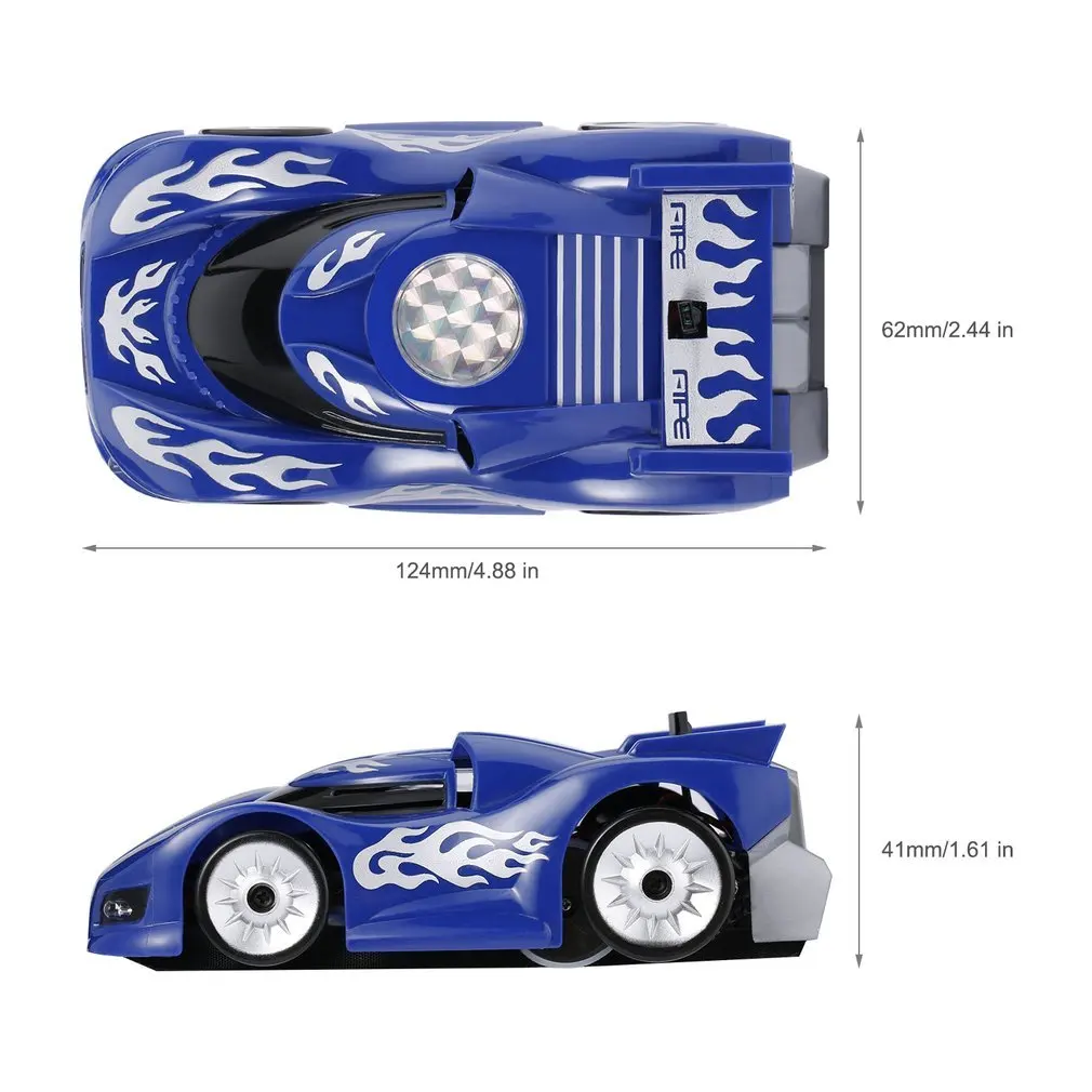 OCDAY Wall Racing Mini RC Car Gravity Magic Wall Floor Climbing RC Racer Remote Control Toys for Children Xmas Gift