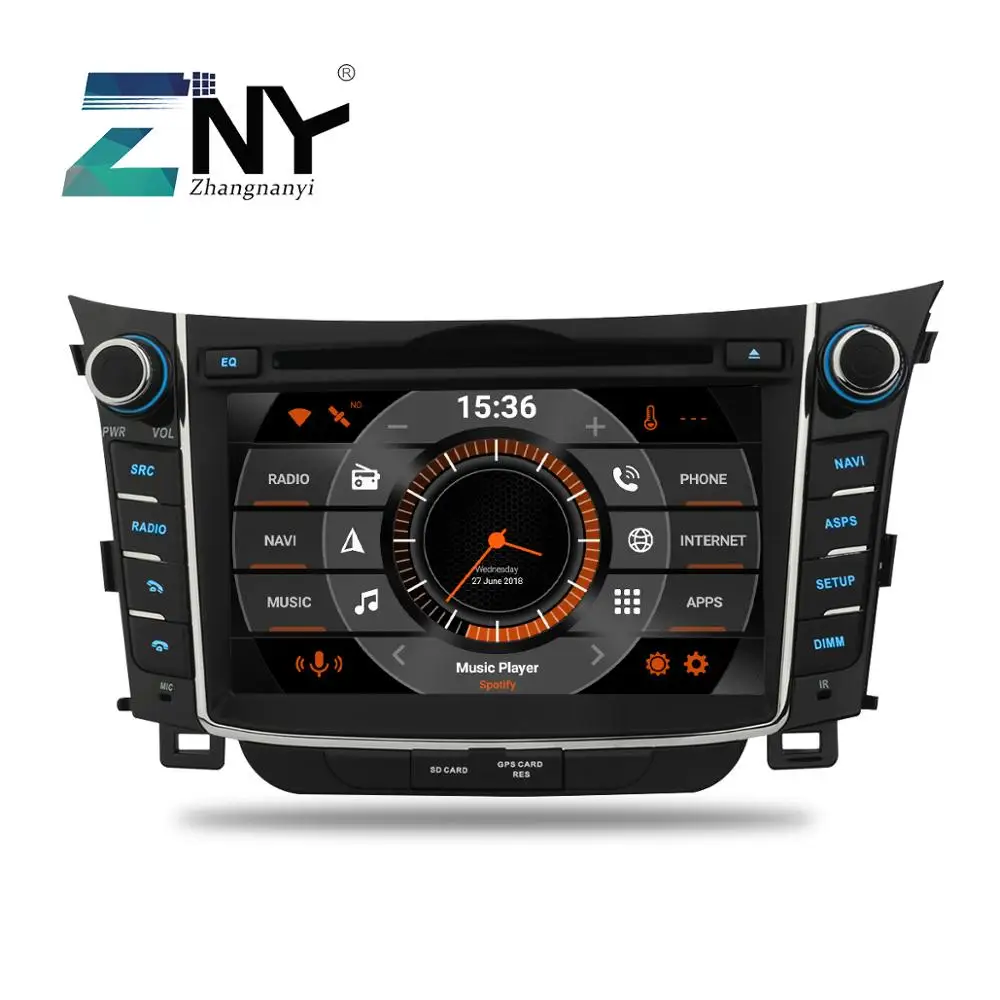 Автомобильный DVD плеер 7 дюймов Android 10 для i30 Elantra GT 2012 2013 2014 2015 2016 In Dash автомобильное