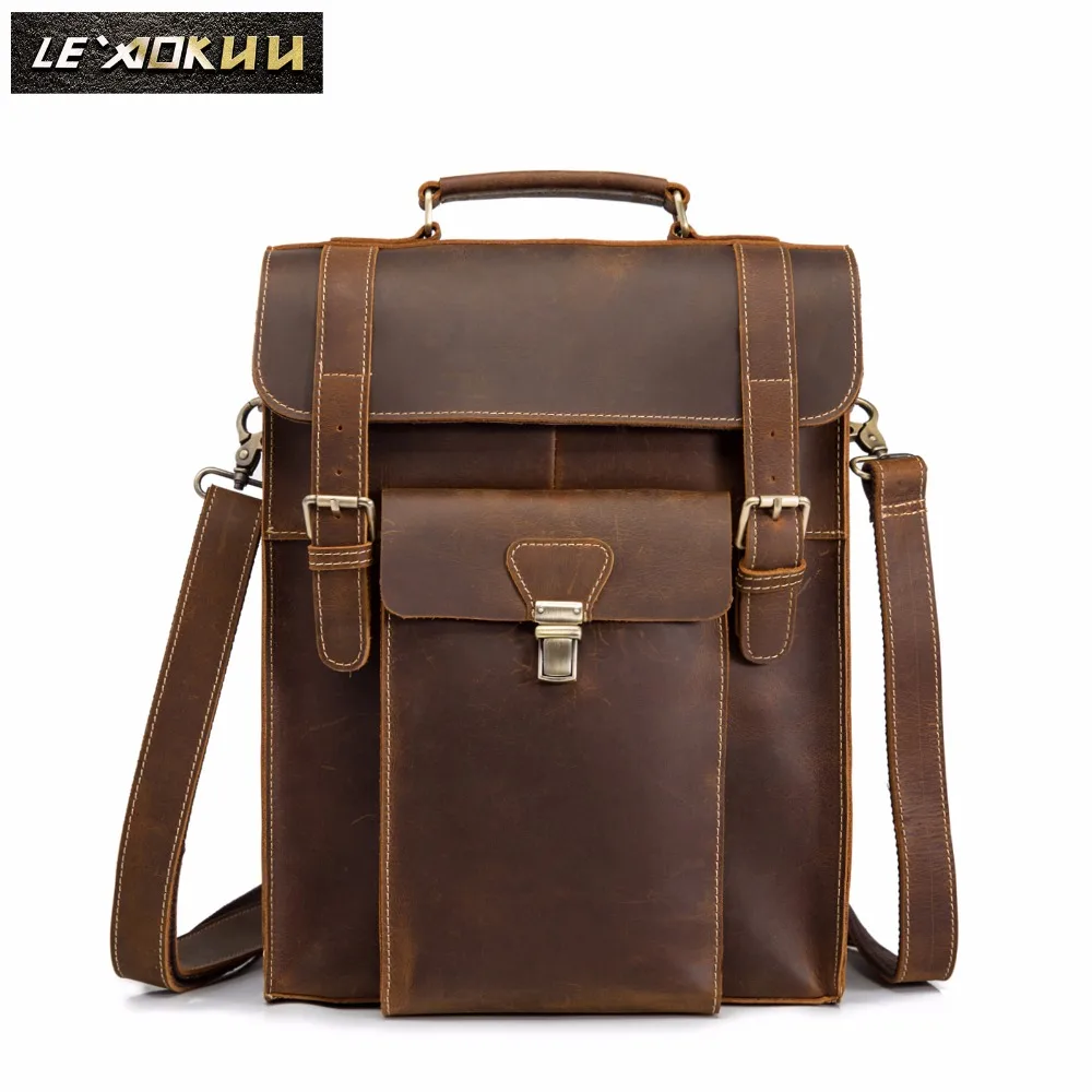 Men Real Leather Designer Casual Travel Bag Male Fashion Backpack Daypack University Student School Book Bag Shoulder Bag 2106db