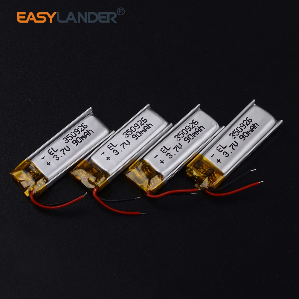 3 7 V 90mAh 350926 литий полимерный Li Po ионный аккумулятор Lipo ячейки для MP3 MP4 GPS Bluetooth