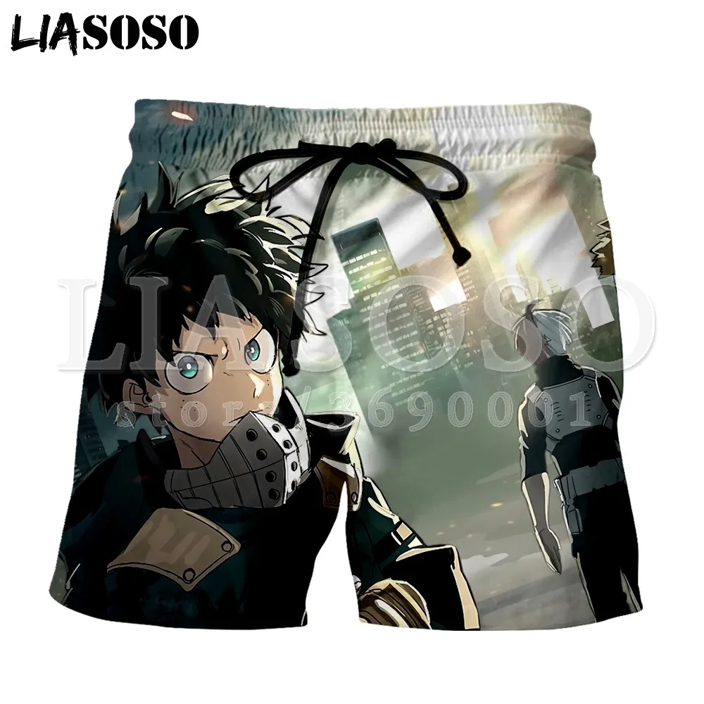 LIASOSO/пляжные шорты с 3d принтом японского аниме Boku no Hero academic повседневные надписью