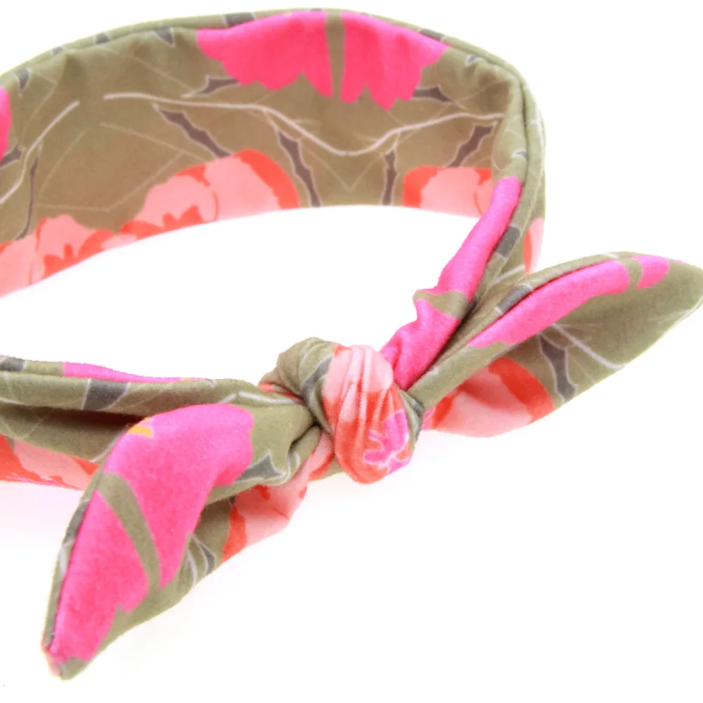 

2017 newborn headwear rabbit ear headband Cotton knot turban headbands headwrap DIY jewelry children hair accessories 20pcs/lot