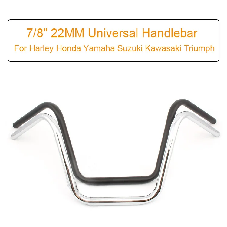 7/8 &quotмотоциклетные ручки баров черный 22 мм руль трубы для мотокросса ATV Harley Honda