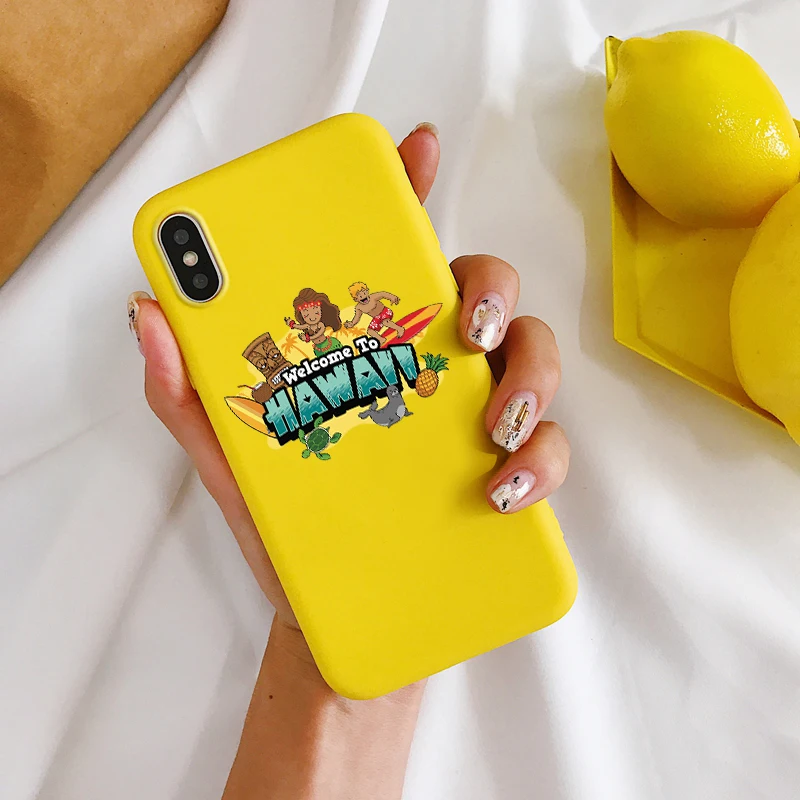 Чехол для телефона Hawaii Aloha iphone6 6S 7 8 Plus 5 5S SE силиконовый мягкий TPU чехол iphone XR XS X XSMAX