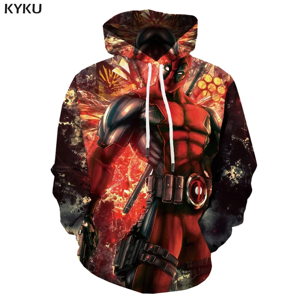 3d толстовки Дэдпул толстовка мужская Крутая аниме военные худи человек-паук с