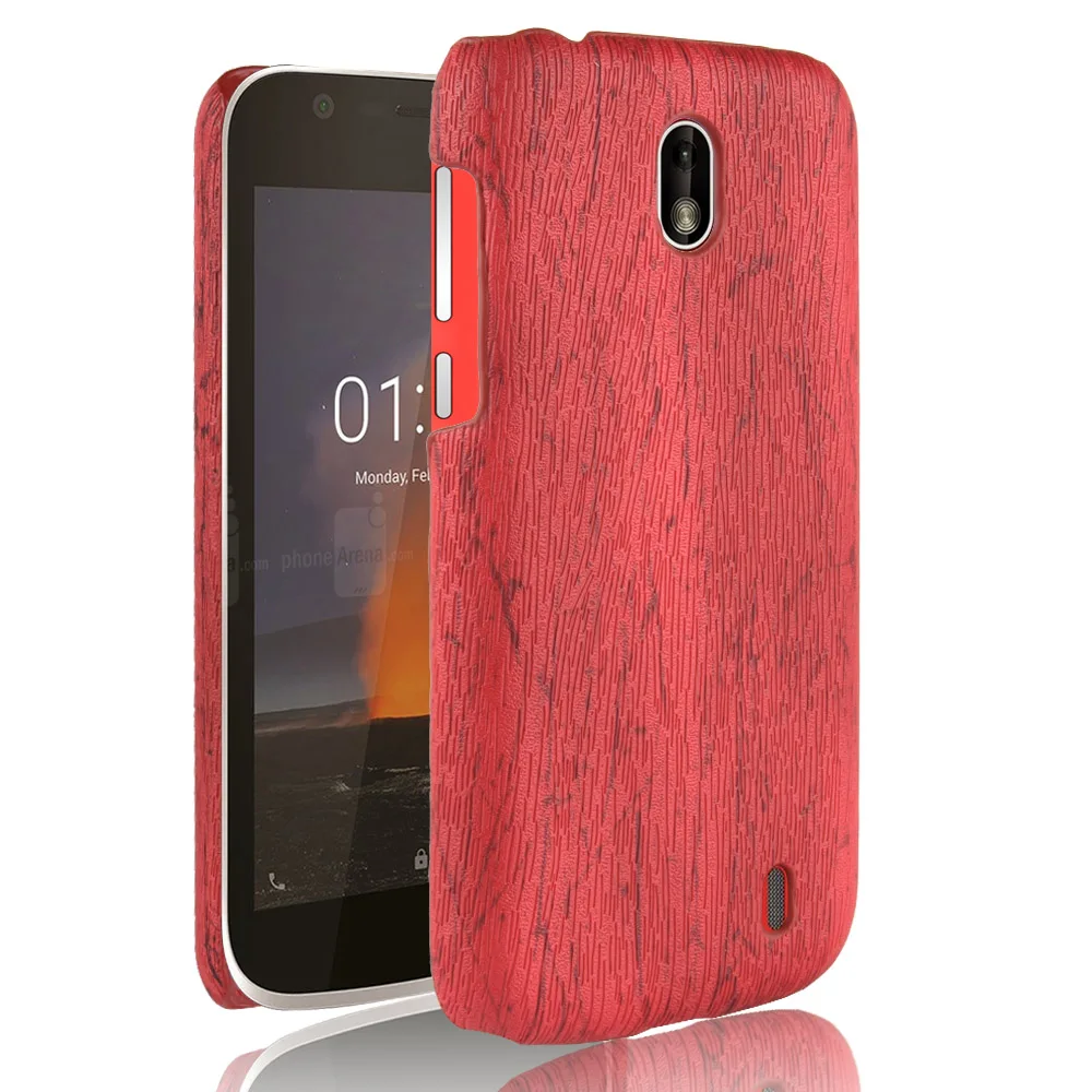 Кожаный чехол Woodern в стиле ретро для Nokia 1 Роскошный противоударный жесткий чехлы