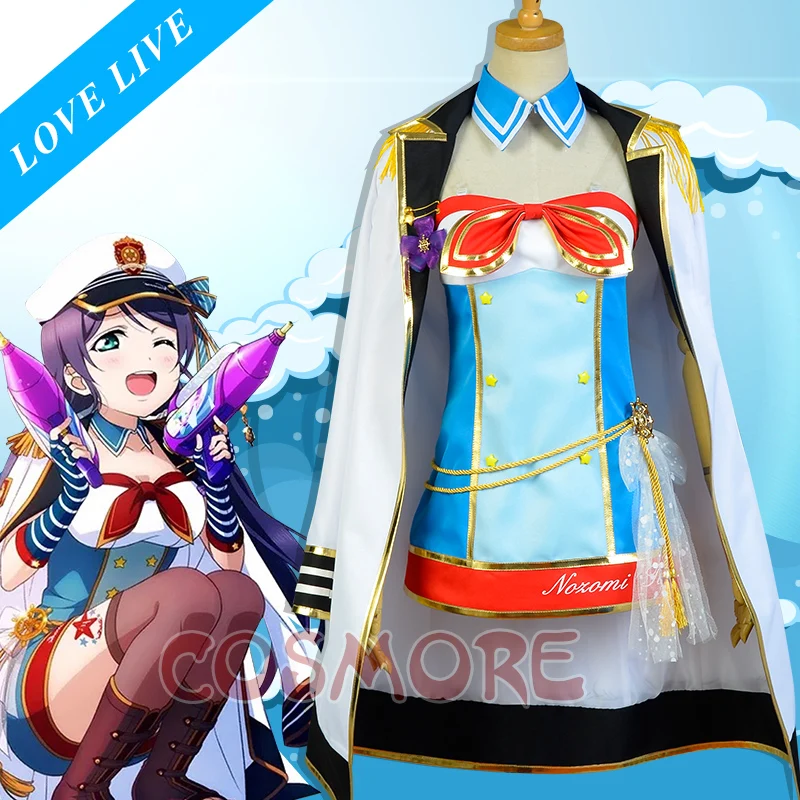 Костюм Моряка LoveLive Love Live Tojo Nozomi Темно Синяя Униформа для девочек морской аниме
