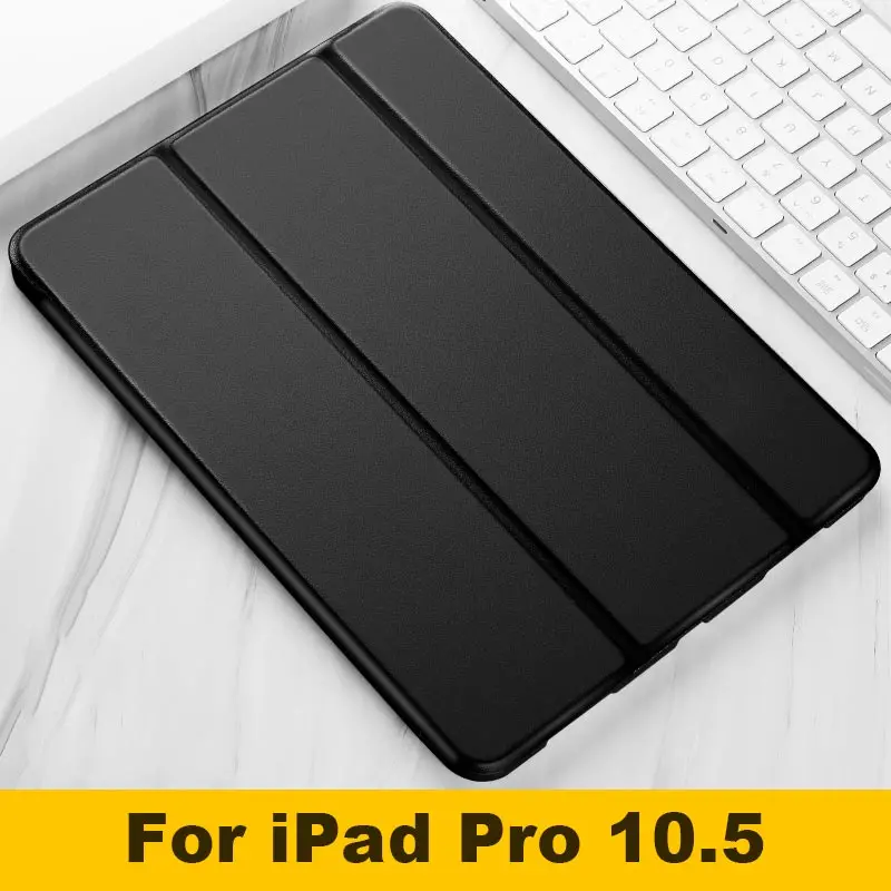 For Pro 10.5 Black Чехол для Apple iPad Pro 11, умный кожаный чехол с магнитной подставкой, мягкий силиконовый чехол для iPad Pro 10,5 Pro 9,7 - Цвет: For Pro 10.5 Black