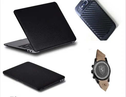 4D Professional Grade 12''X60&quot Black Carbon Fiber Vinyl Wrap Air Release Bubble Free Car Styling |