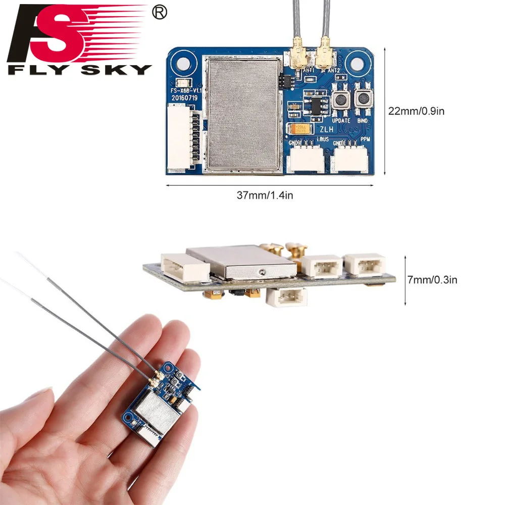 2 шт. мини приемник Flysky 4G PPM i BUS 6CH для радиоуправляемого квадрокоптера|receiver for rc|ppm