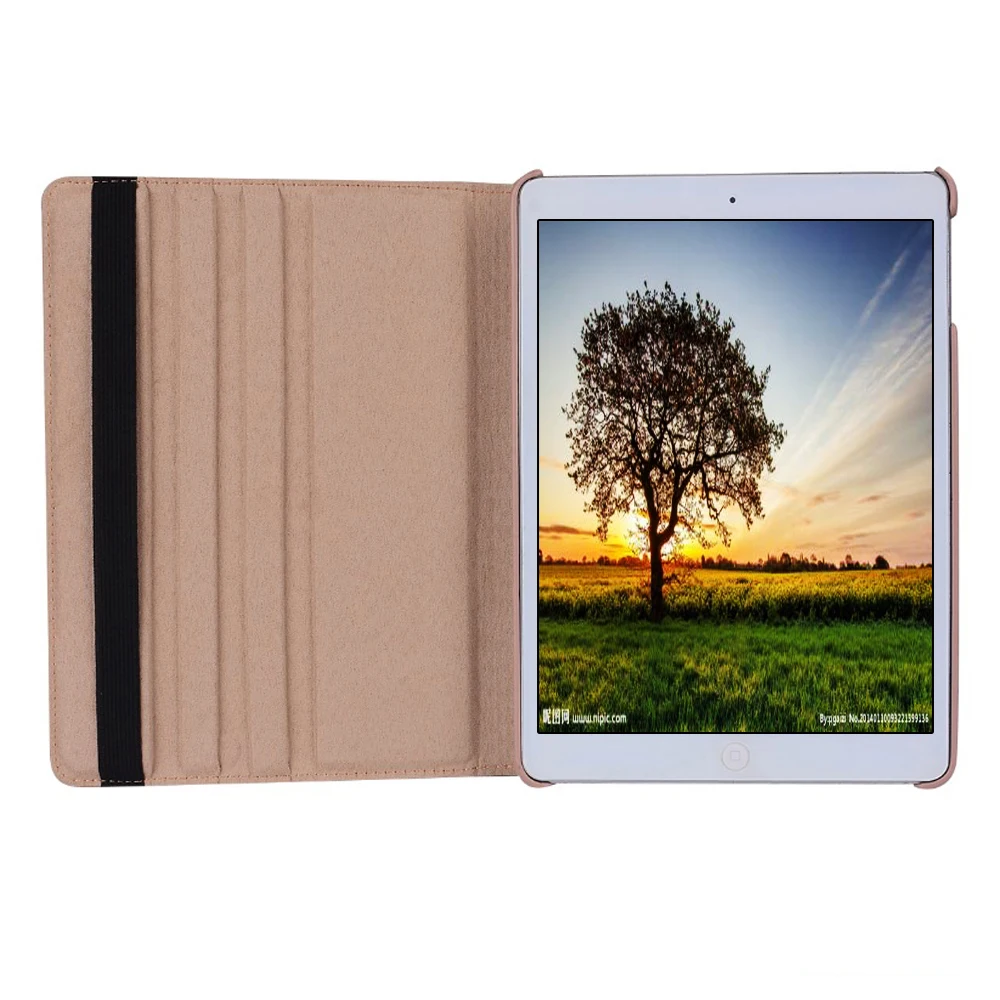 Новый кожаный 360 Вращающийся чехол для Apple iPad 9 7 дюймов Air/Air 2 retina ультра тонкий