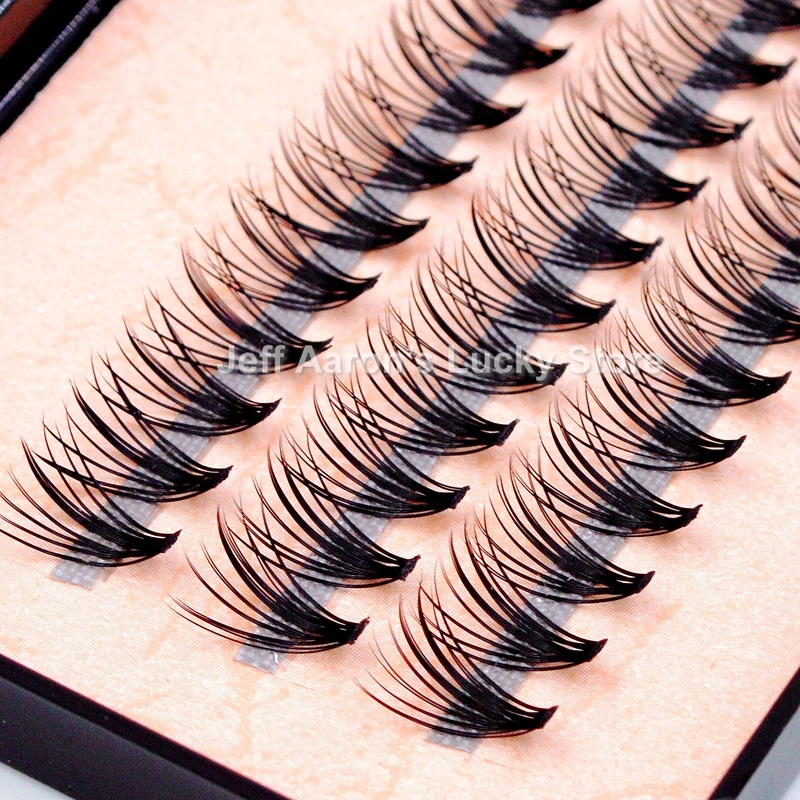 

New Natural Long Black Individual False Eyelashes Eye Lash Extension Makeup Tool 57 Knots 8 10 12 14MM Available