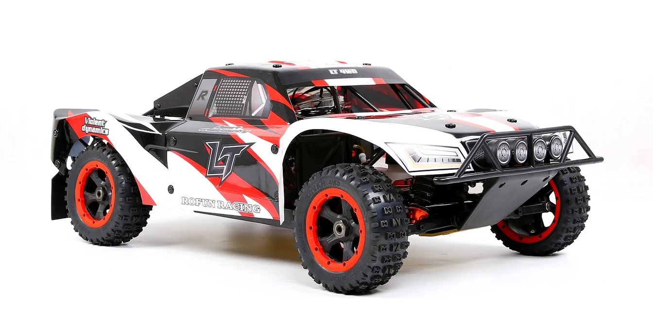 Красный 1/5 весы Rofan Rovan LT 450 45CC 2T бензиновый двигатель два 65 кг сервопривод 4WD RC грузовик - Цвет: Красный