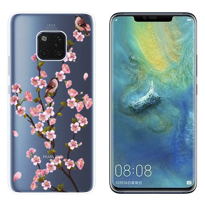 Мягкий чехол для Huawei Mate 20 Pro с красочным принтом задняя крышка телефона Fundas 6 39