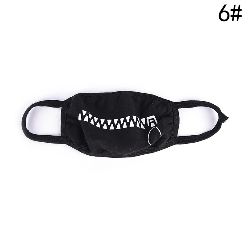 1PC as shown Горячая 1 шт. милый мультфильм рот маска для лица смайлик маска Kpop маски для женщин мужчин Белый Черный Анти-пыль хлопок рот Муфельная маска - Цвет: 1PC as shown