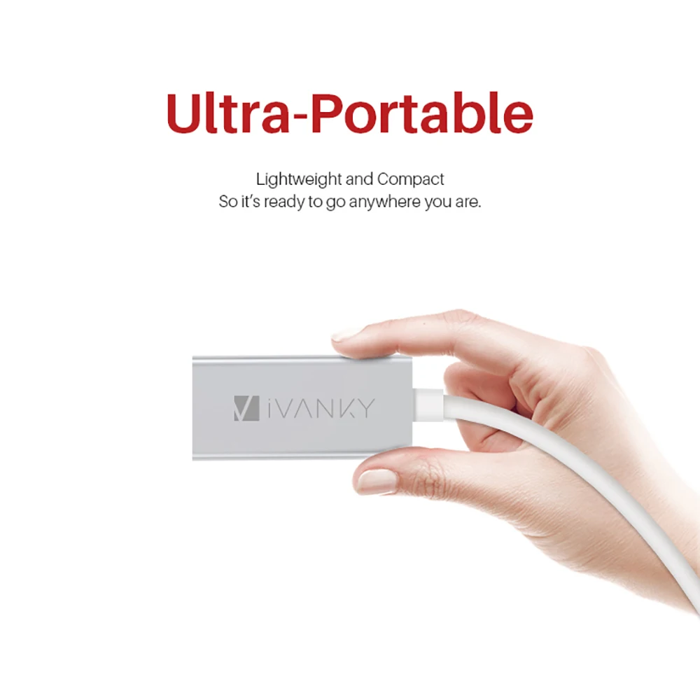 [Пожизненная гарантия] iVANKY 4K @ 60Hz type C для Mini DP адаптер USB дисплея Macbook Air ноутбука