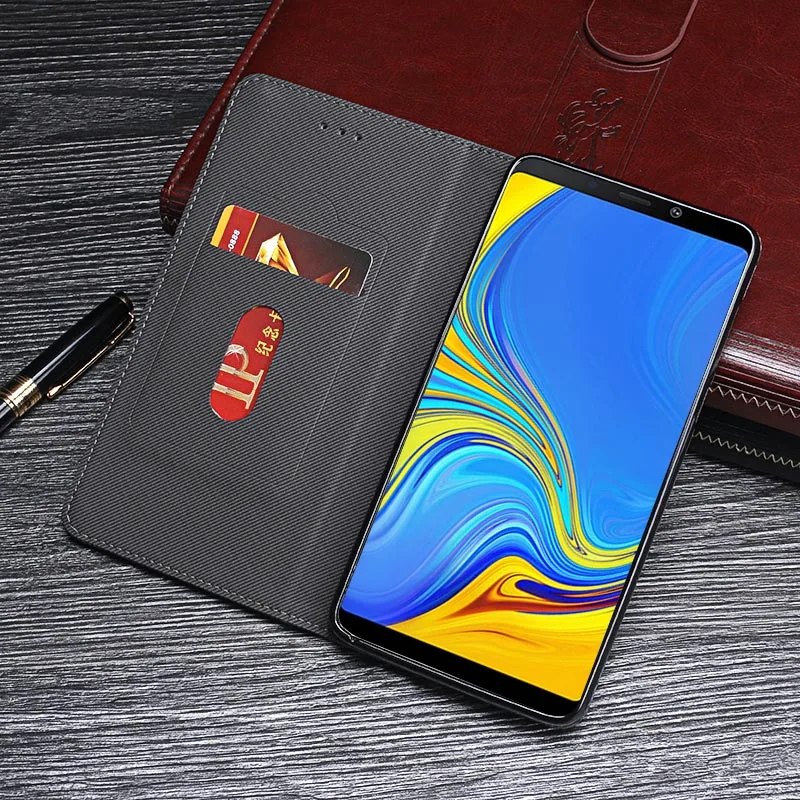 For Samsung Galaxy A9 2018 Case Cover Luxury Leather Flip A920F Protective Phone Retro Back | Мобильные телефоны и