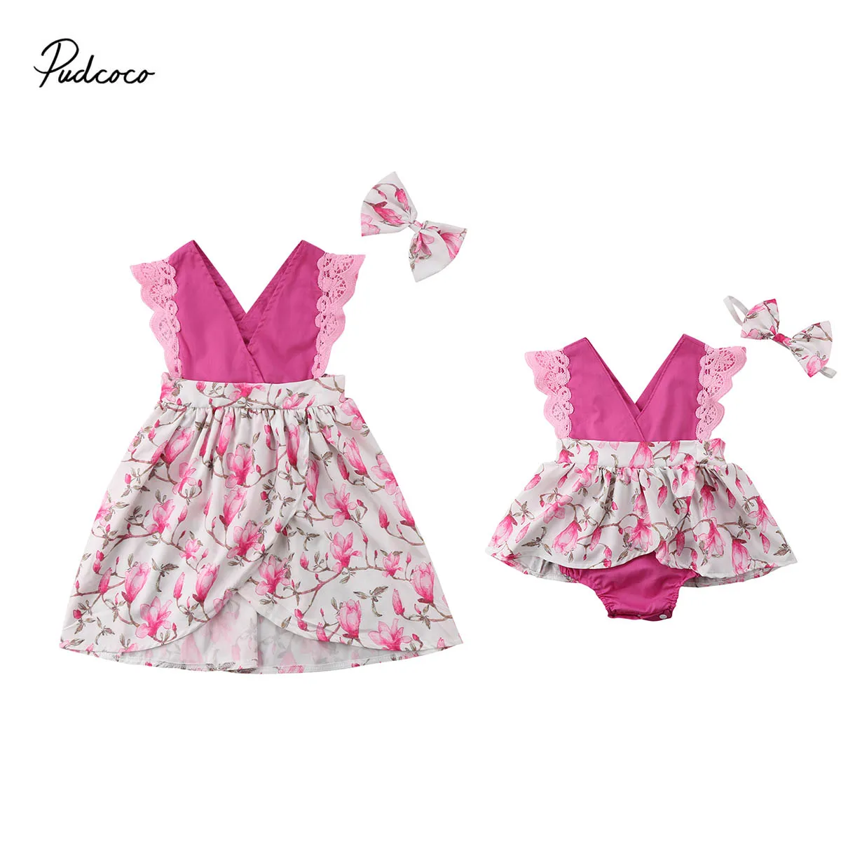 2019 Брендовое летнее платье комбинезон для маленьких девочек с принтом маленькая