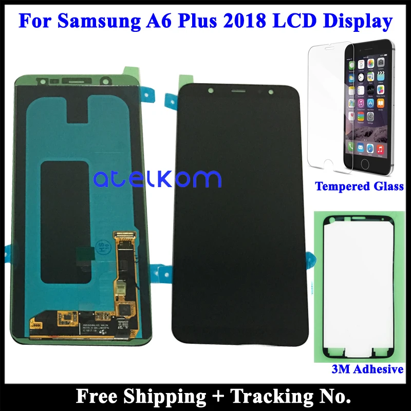 Протестированный супер AMOLED ЖК дисплей для SAMSUNG A6 Plus 2018 Samsung A605 экран сенсорный