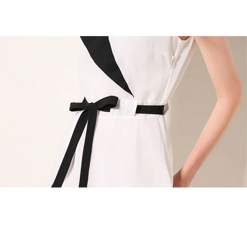 Женское шифоновое платье Willstage элегантное белое без рукавов с V образным вырезом