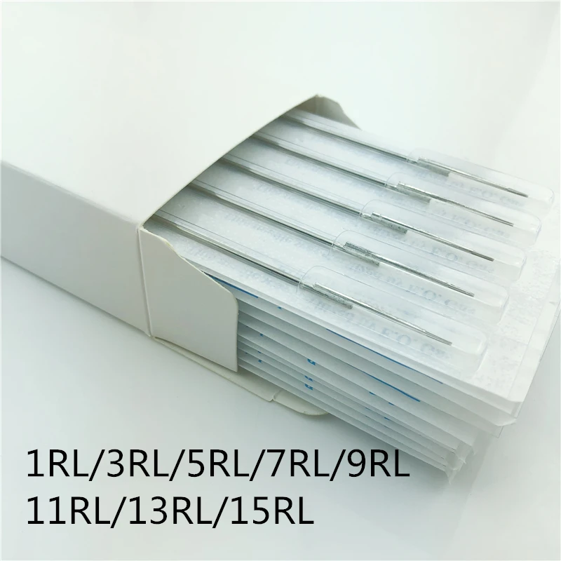 50 шт иглы для тату высокого качества стерилизовать 1RL/3RL/5RL/7RL/9RL/11RL/13RL/15RL лайнер