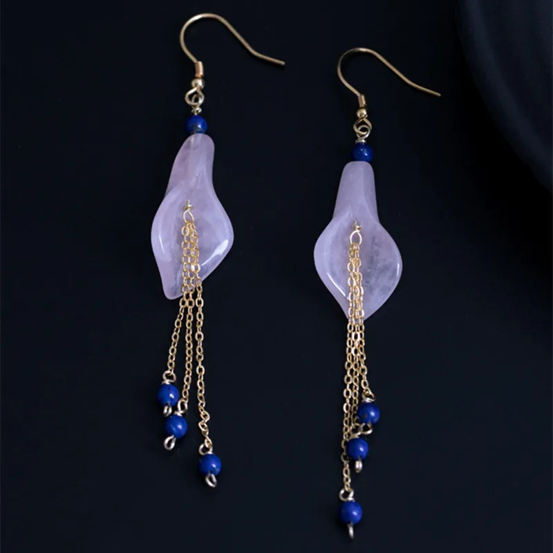 Женские этнические серьги кисточки из 100% настоящего серебра 925 пробы с