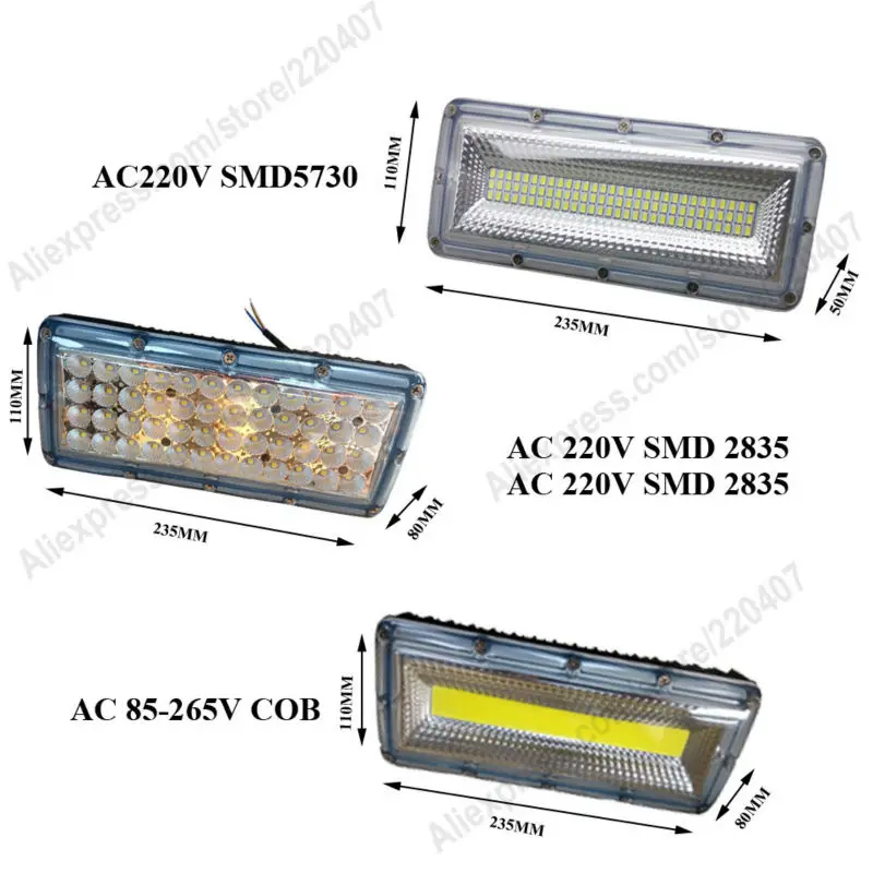 Светодиодный прожектор 50 Вт 220 100 150 200 300 400 SMD2835|led flood light|flood light 50wled 50w |