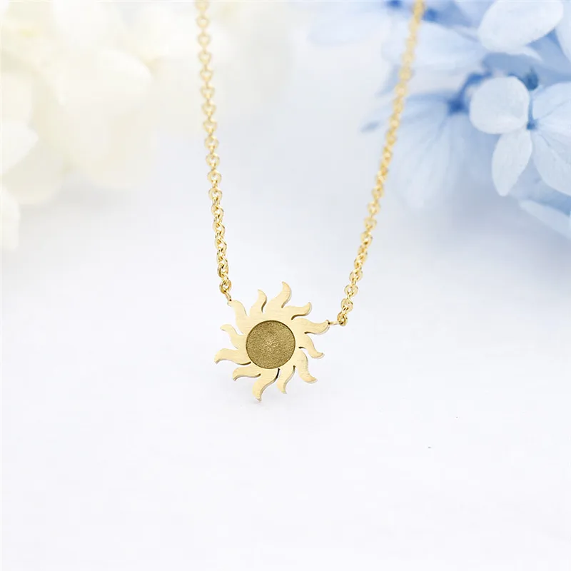 Изысканная Золотая цветная подвеска Sunburst ожерелье для женщин вдохновляющий