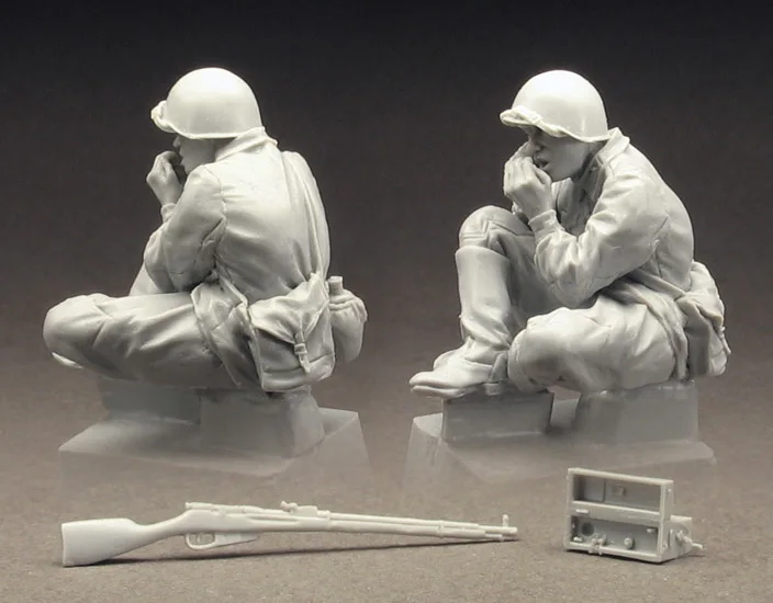 1/35 модельная фигурка из смолы набор 108 красных армейских фигурок разобранный
