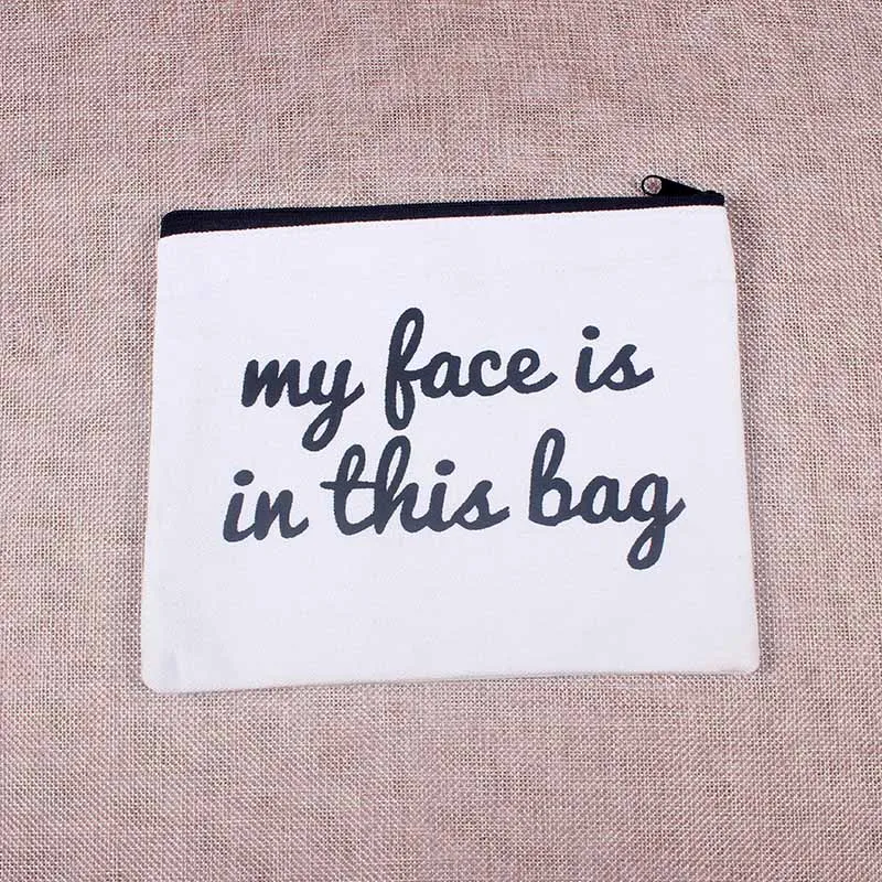 Женский чехол для косметики My Face Is In This Bag простой с 3D принтом новинка 2019