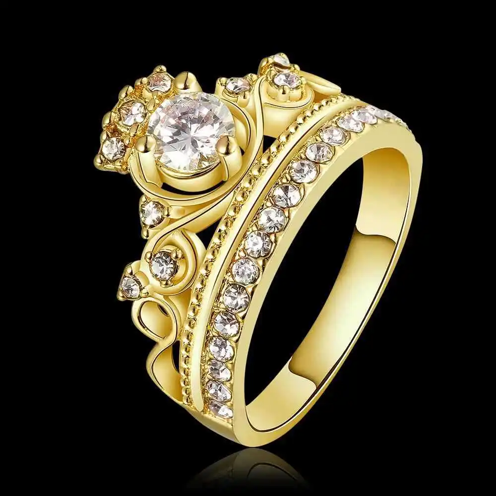 Floating charms!!18K GP Imperial crown wedding ring Bulgary womens girl Jewelry Rings SMTPR678 | Украшения и аксессуары
