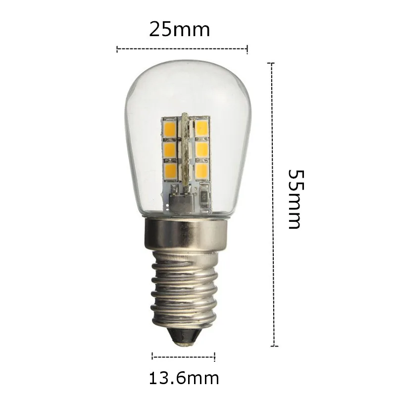 Высокая яркость 3014 SMD 24 светодиодный s светодиодный лампа E14 3 Вт Чистое Белое теплое белое светодиодное освещение Лампа 220V для холодильника швейная машина