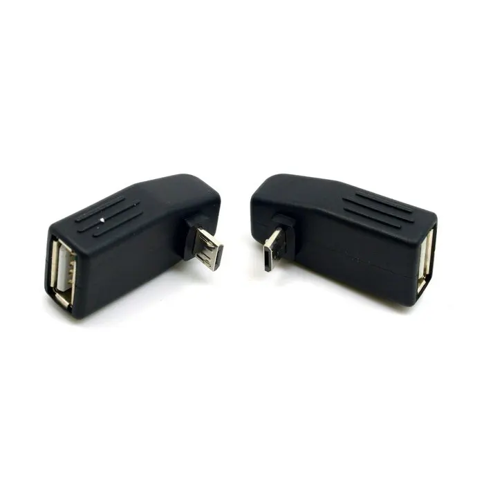 2 шт. 90 градусов вверх и вниз прямой угловой микро USB Тип B к мама OTG адаптер