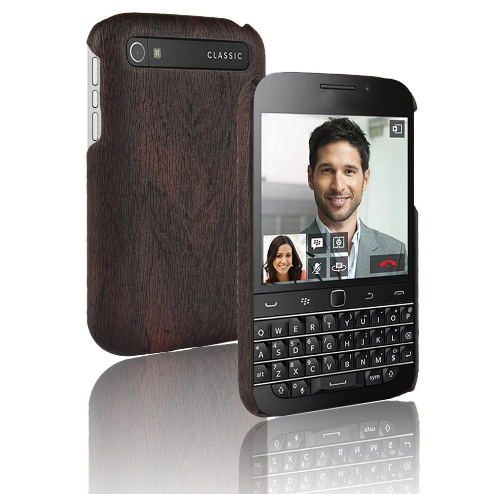 Для Blackberry Classic Q20 деревянный кожаный чехол в стиле ретро роскошный противоударный
