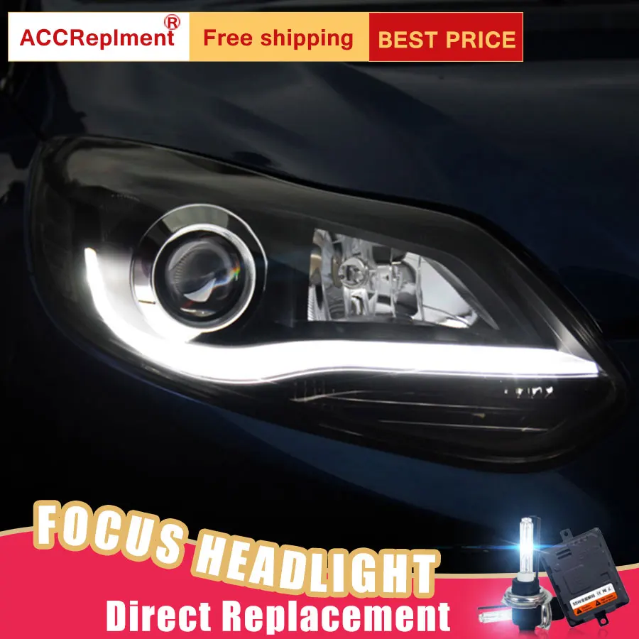 2 шт. светодиодный ные фары для Ford focus 2012-2014 Автомобильные ангельские глазки